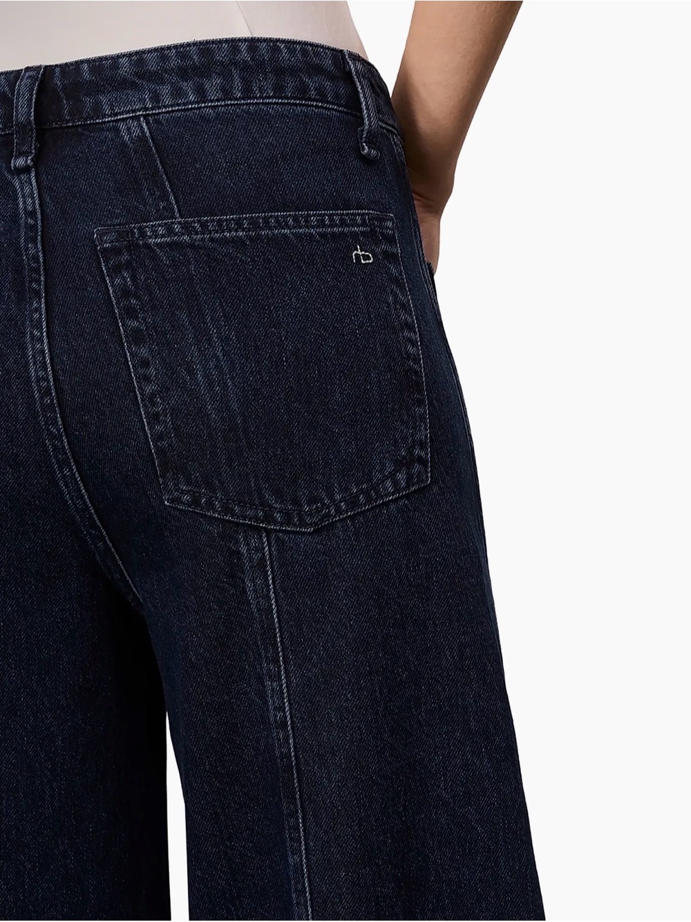 rag & bone Marina Denim Mid-Rise Wide-Leg Jeans - Picture 6 of 8